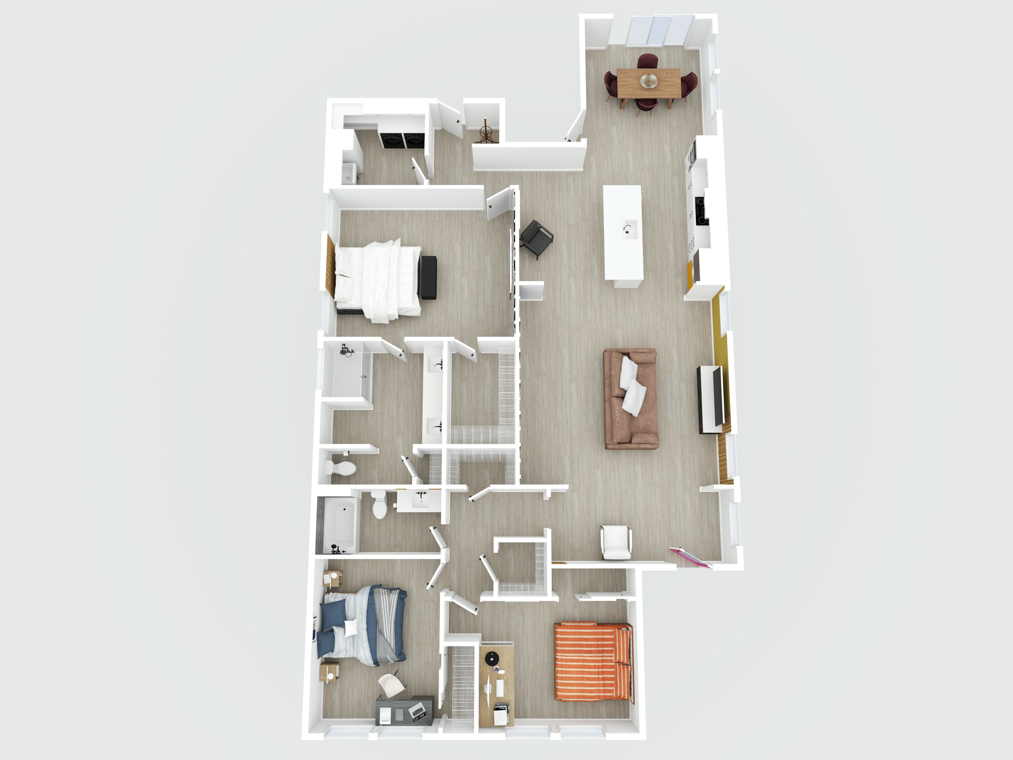 color 3D floorplan
